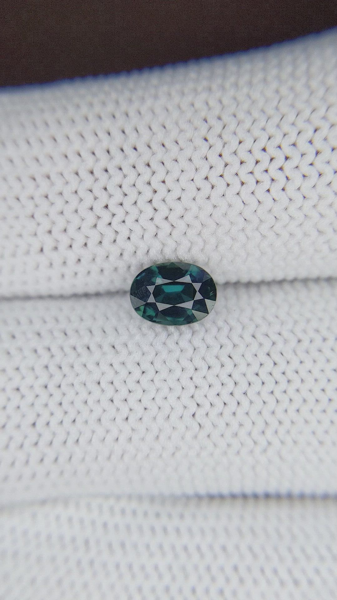 1.12 Ct. Bluish Green Sapphire from Madagascar Size Video