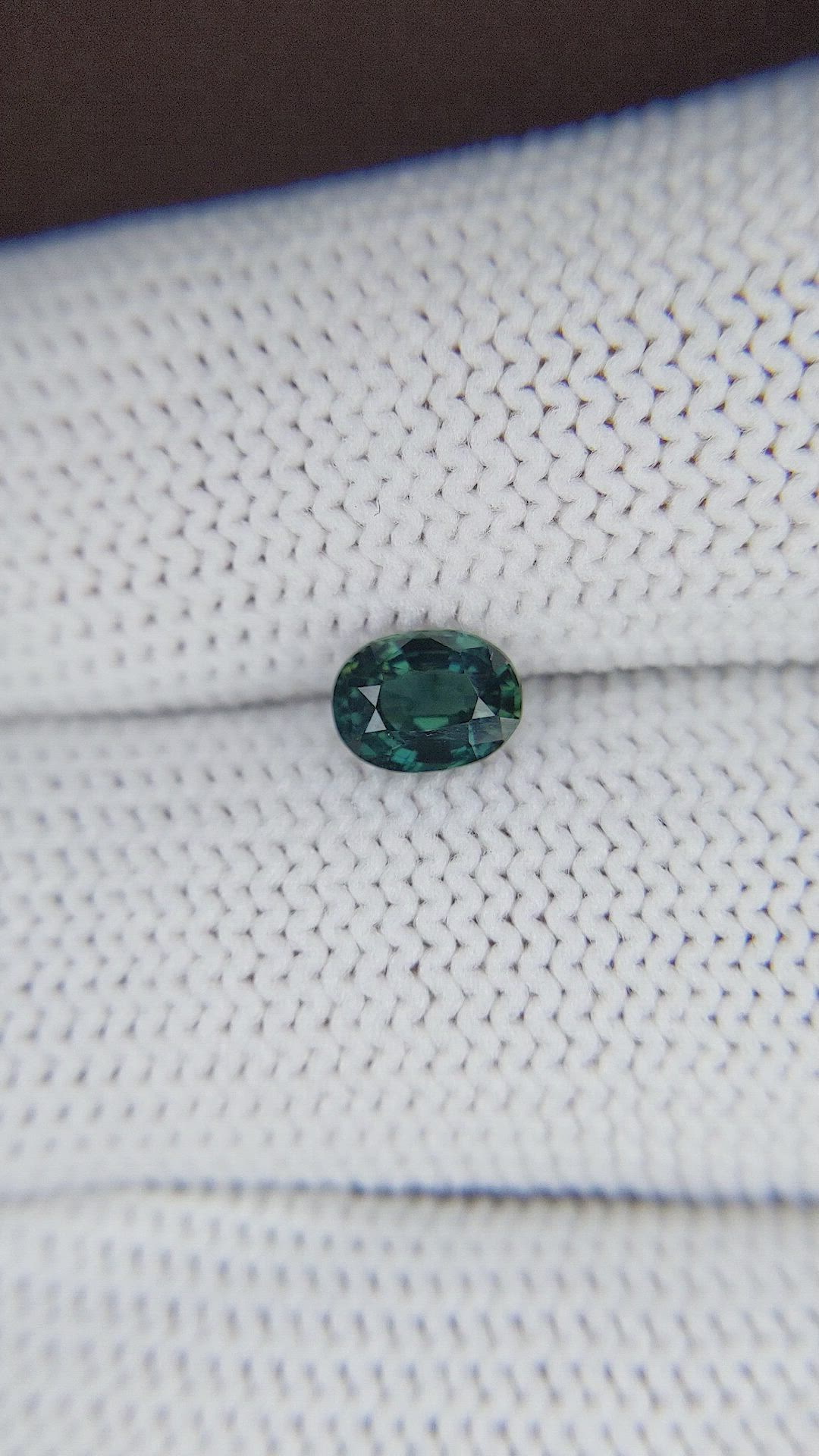 0.87 Ct. Bluish Green Sapphire from Madagascar Size Video