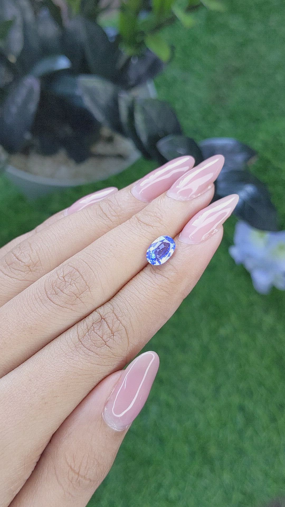 1.97 Ct. Blue Sapphire from Tanzania Size Video