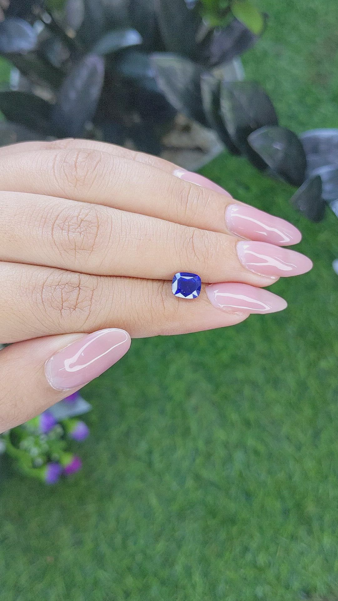 1.51 Ct. Blue Sapphire from Tanzania Size Video