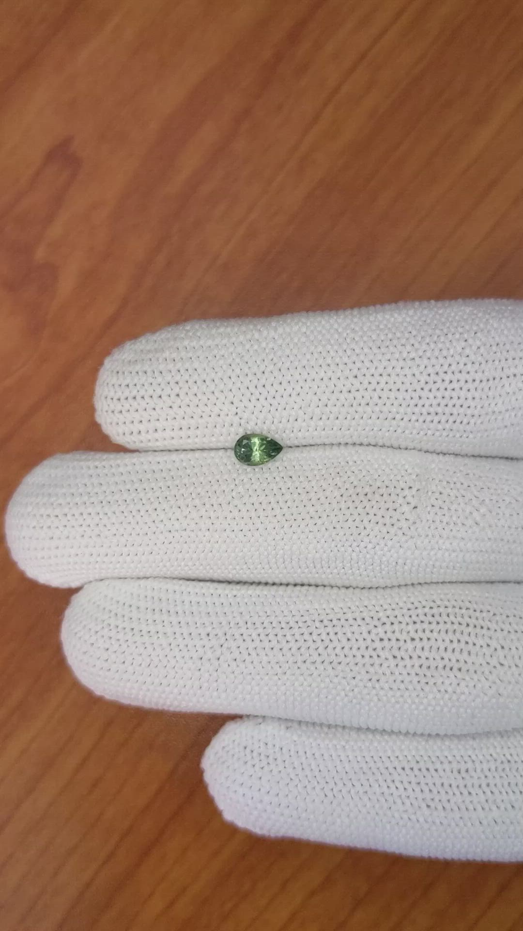 0.54 Ct. Green Sapphire from Madagascar Size Video