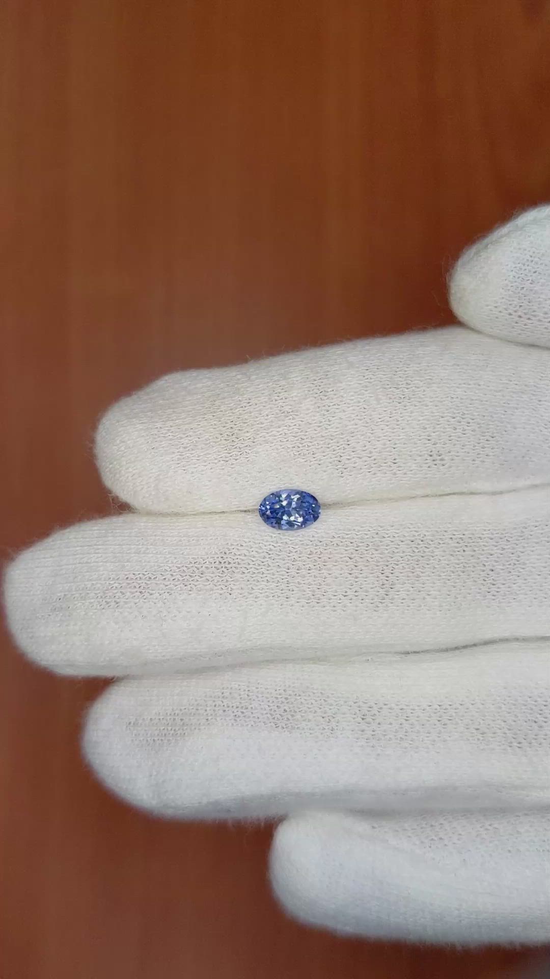 0.58 Ct. Blue Sapphire from Ceylon (Sri Lanka) Size Video
