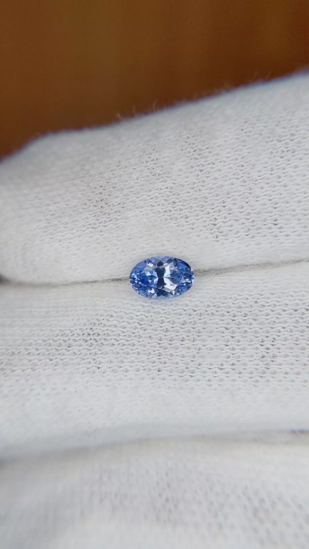0.58 Ct. Blue Sapphire from Ceylon (Sri Lanka) Size Video