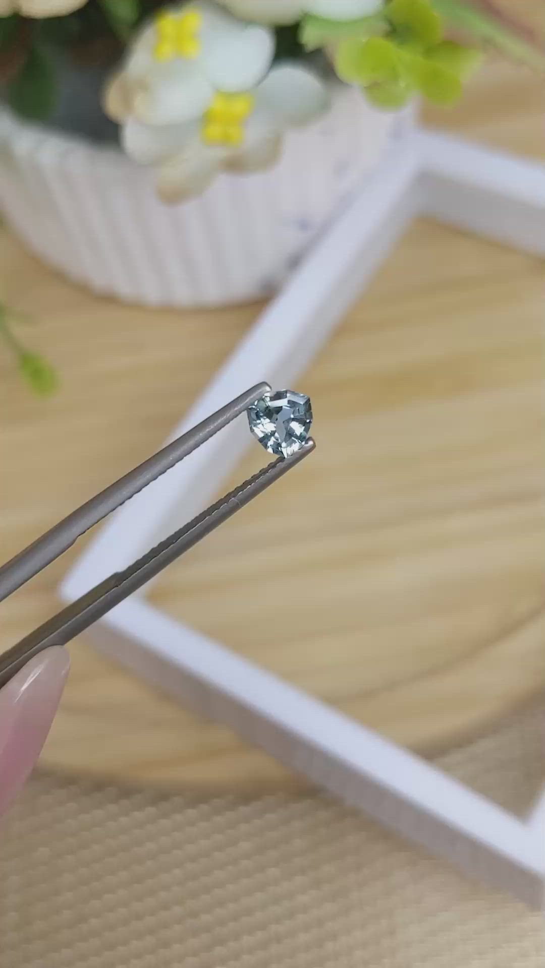 0.73 Ct. Greenish Blue Sapphire from Madagascar Size Video