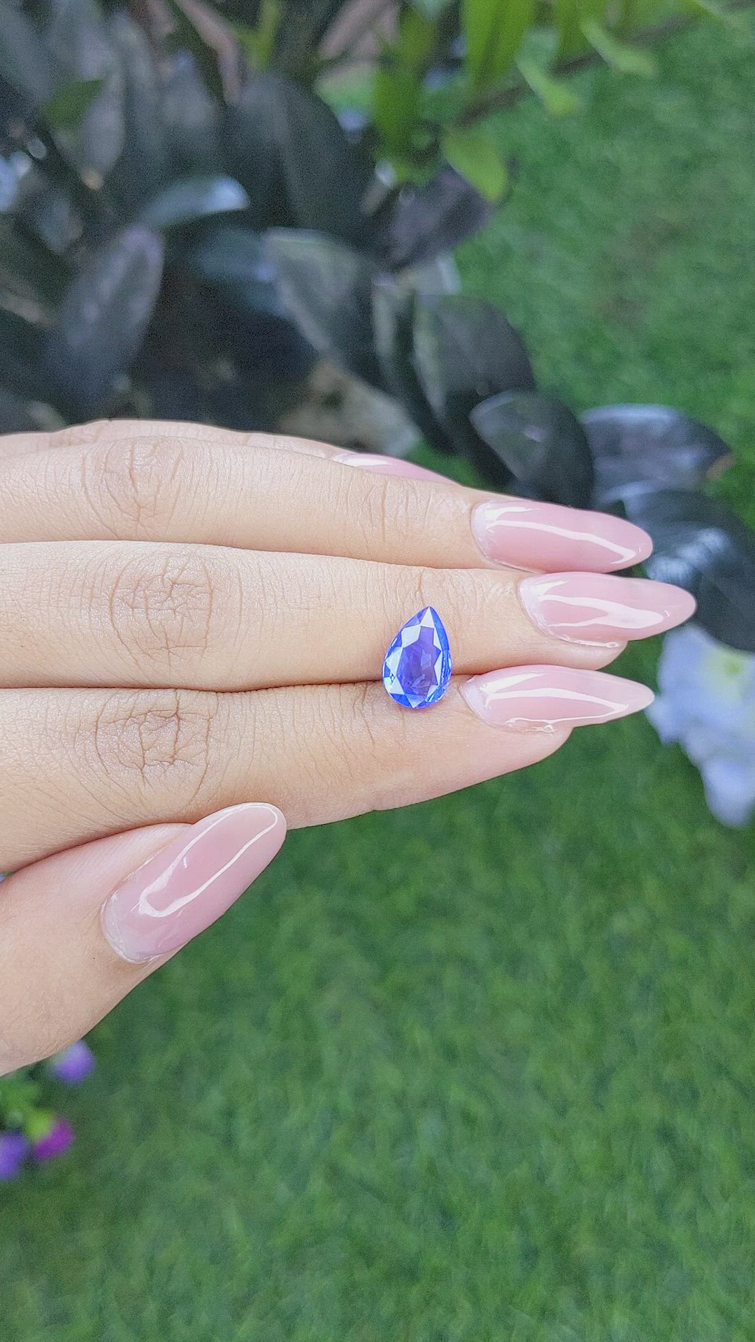 2.54 Ct. Blue Sapphire from Tanzania Size Video