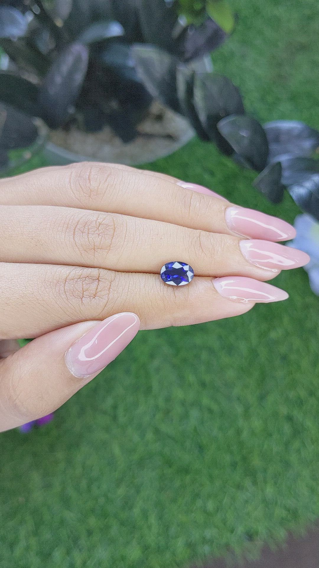 2.03 Ct. Blue Sapphire from Tanzania Size Video