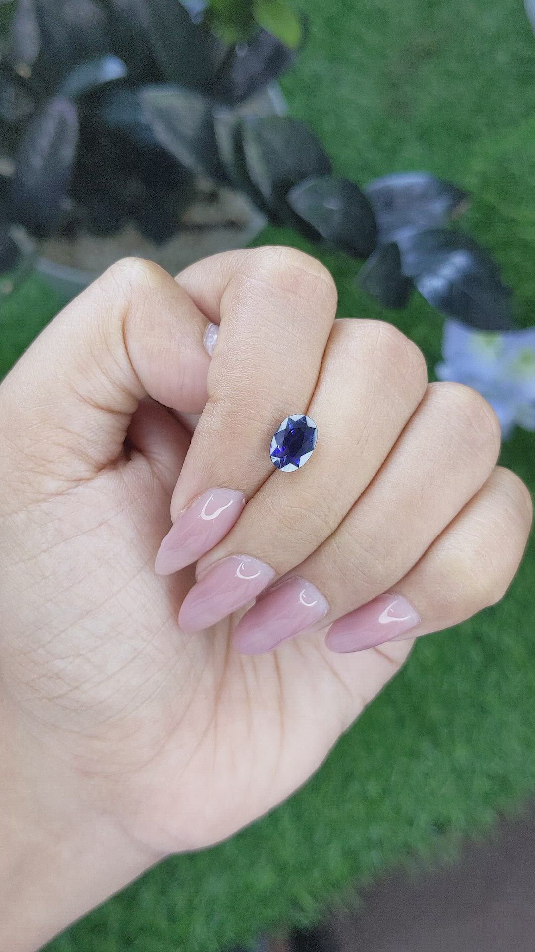 2.03 Ct. Blue Sapphire from Tanzania Size Video