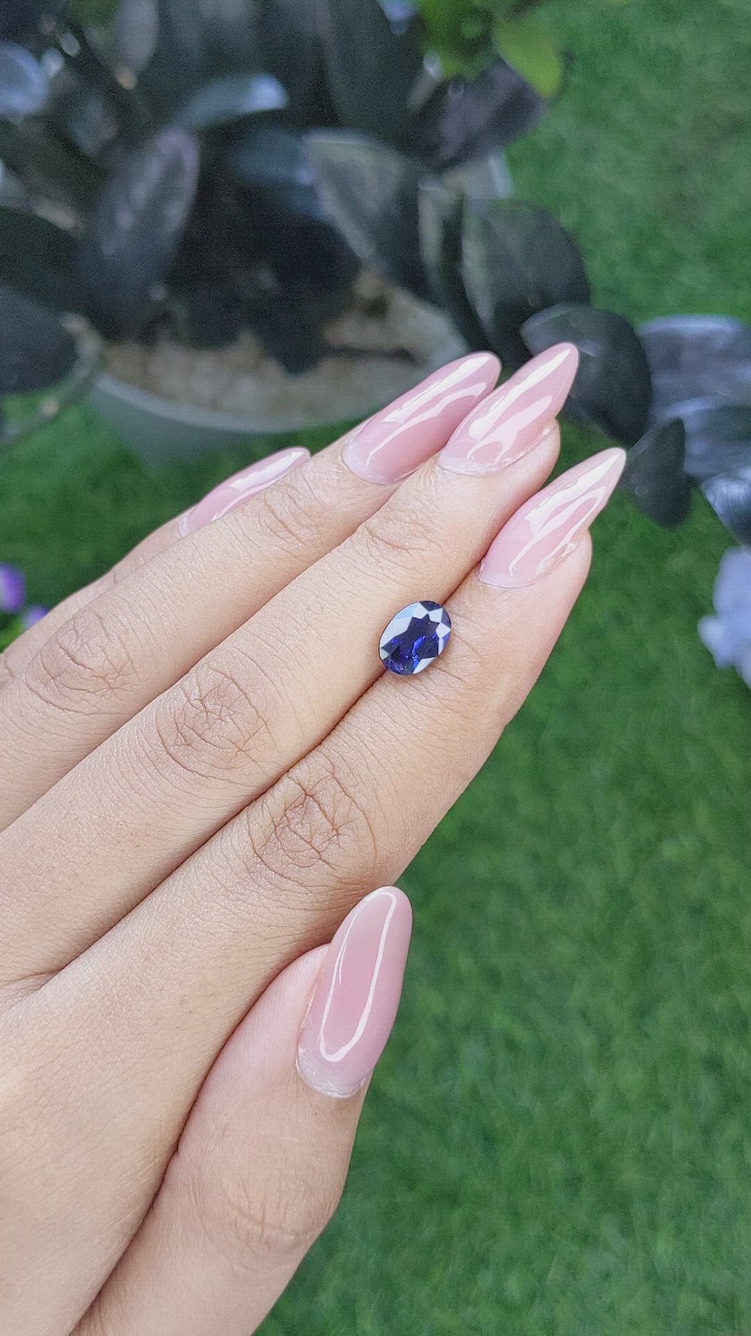 2.03 Ct. Blue Sapphire from Tanzania Size Video