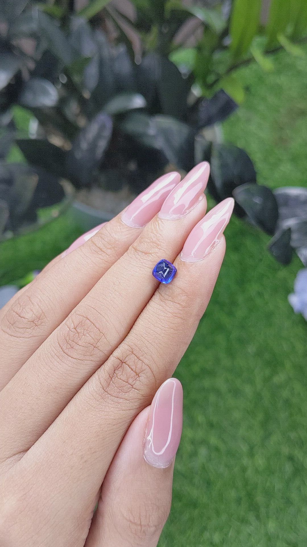 1.31 Ct. Blue Cabochon Sapphire from Tanzania Size Video