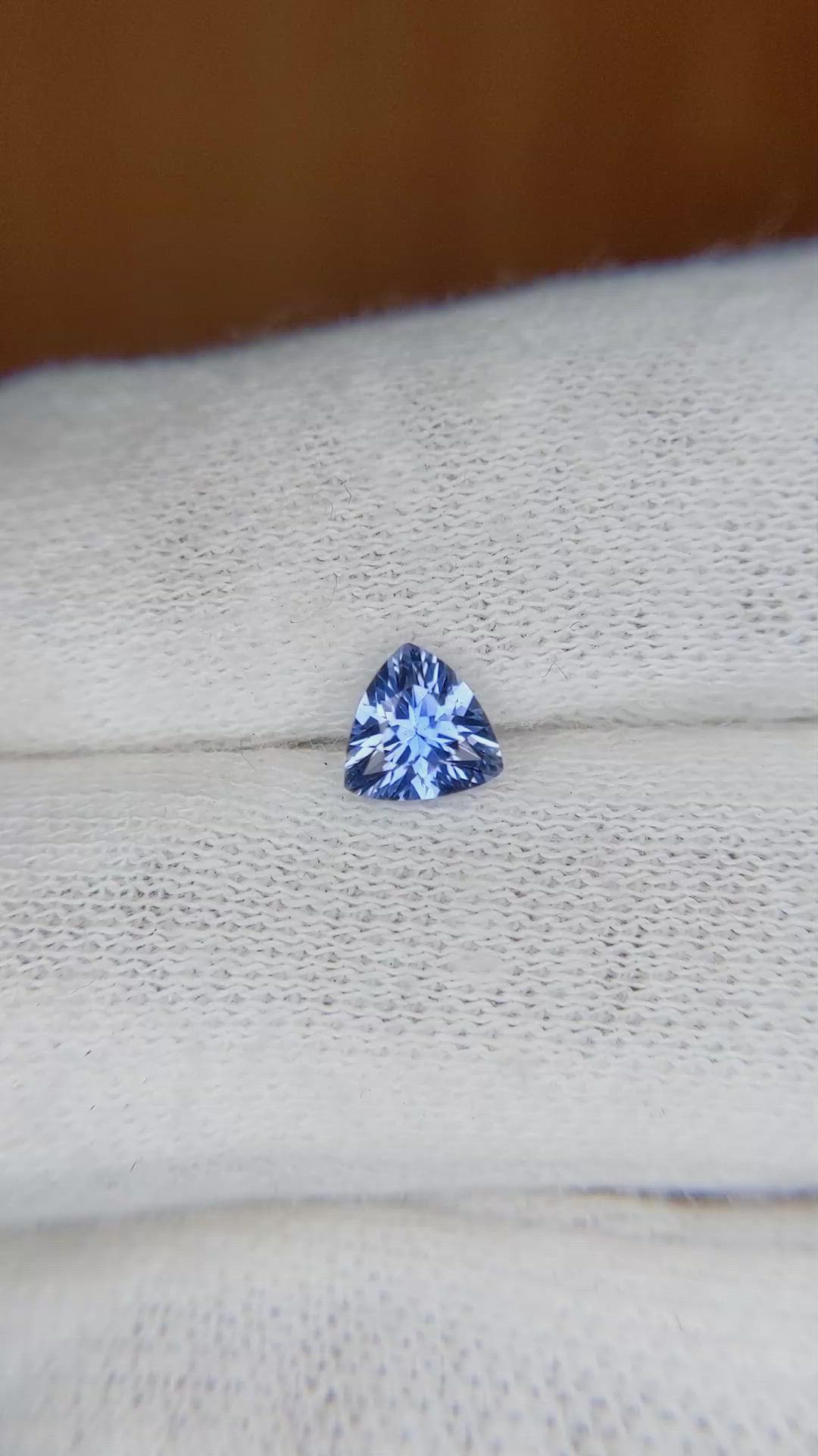 0.58 Ct. Blue Sapphire from Ceylon (Sri Lanka) Size Video