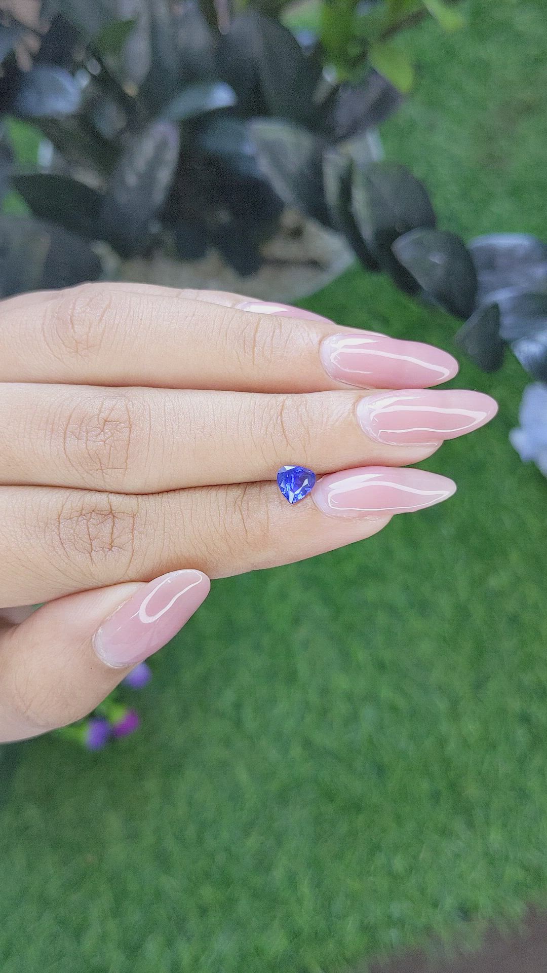 0.72 Ct. Blue Sapphire from Tanzania Size Video