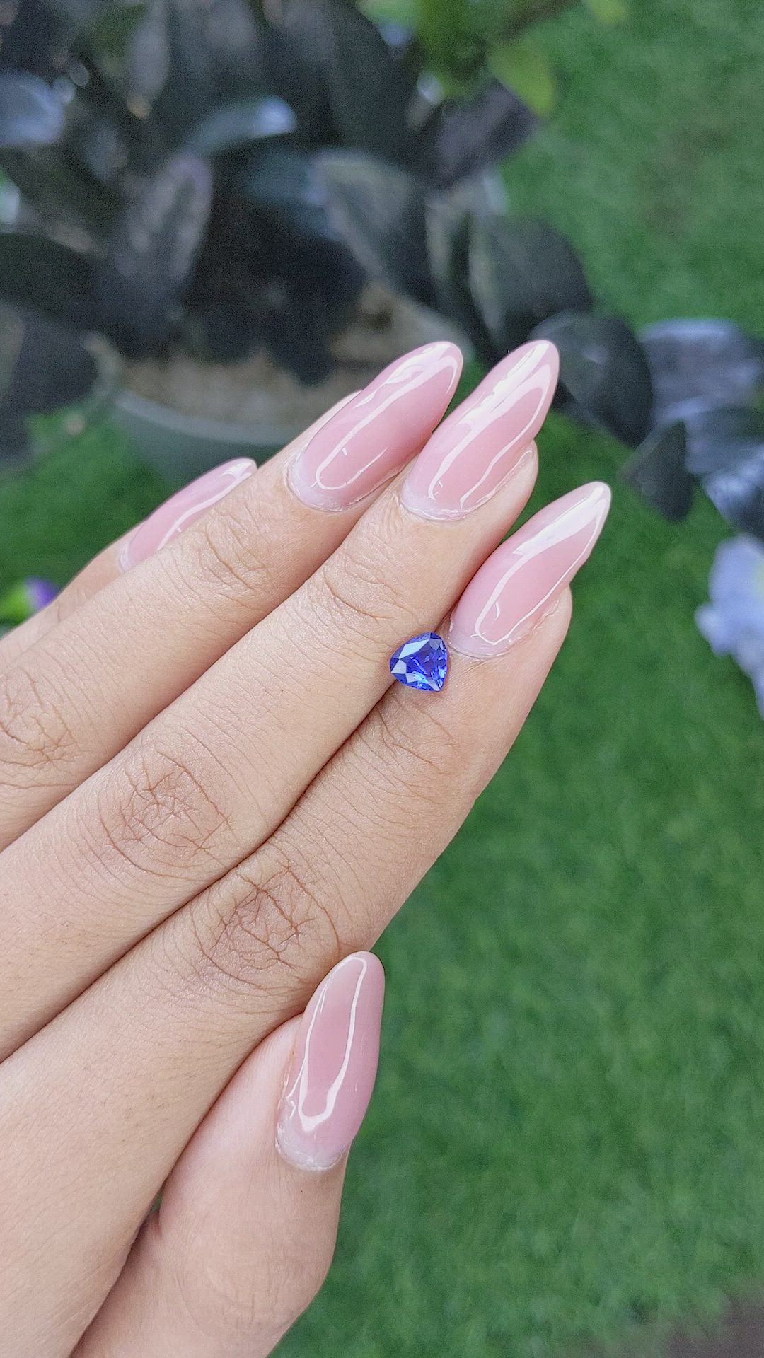 0.72 Ct. Blue Sapphire from Tanzania Size Video