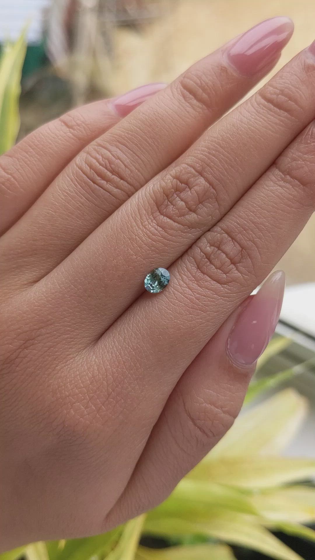 0.65 Ct. Green Sapphire from Madagascar Size Video