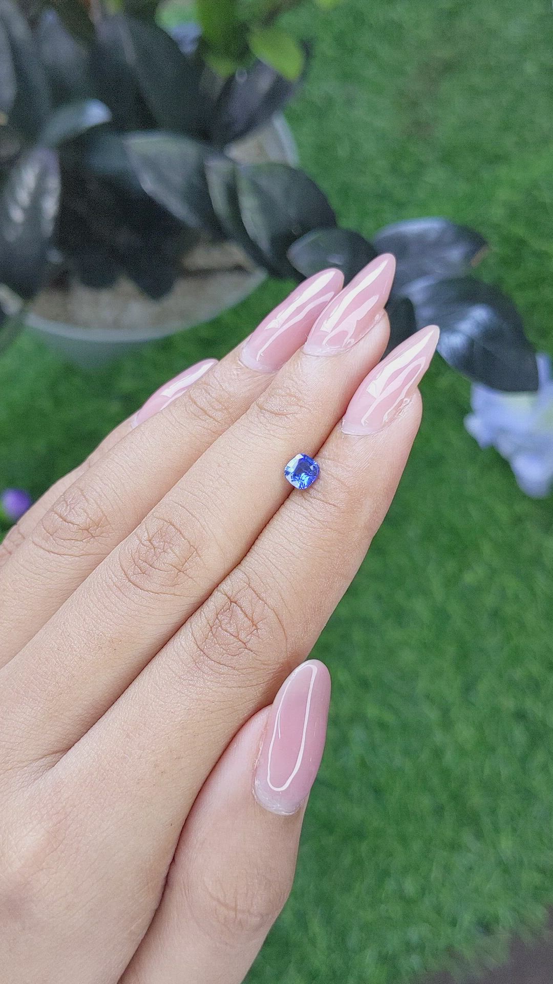 0.59 Ct. Blue Sapphire from Tanzania Size Video