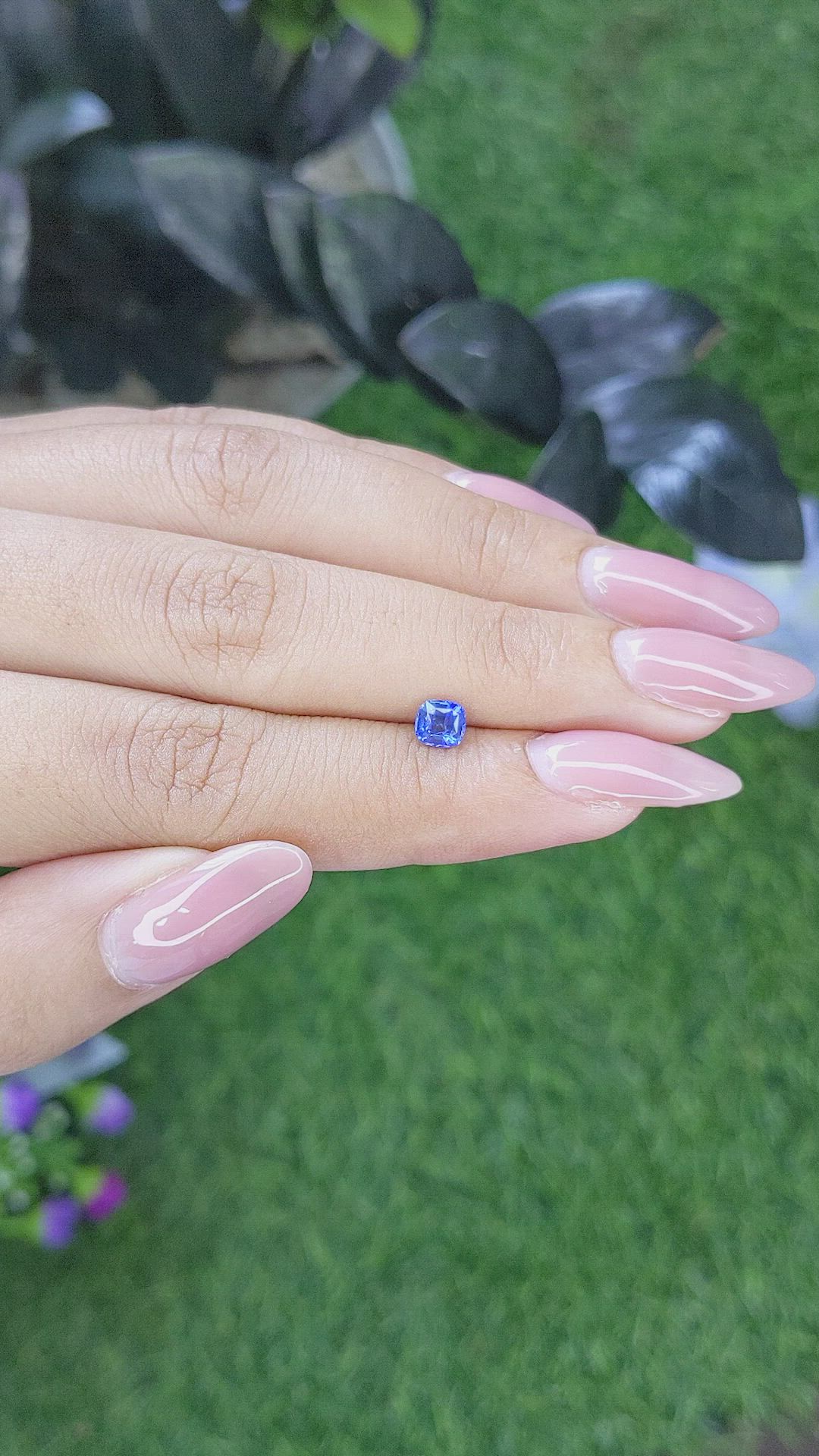 0.59 Ct. Blue Sapphire from Tanzania Size Video