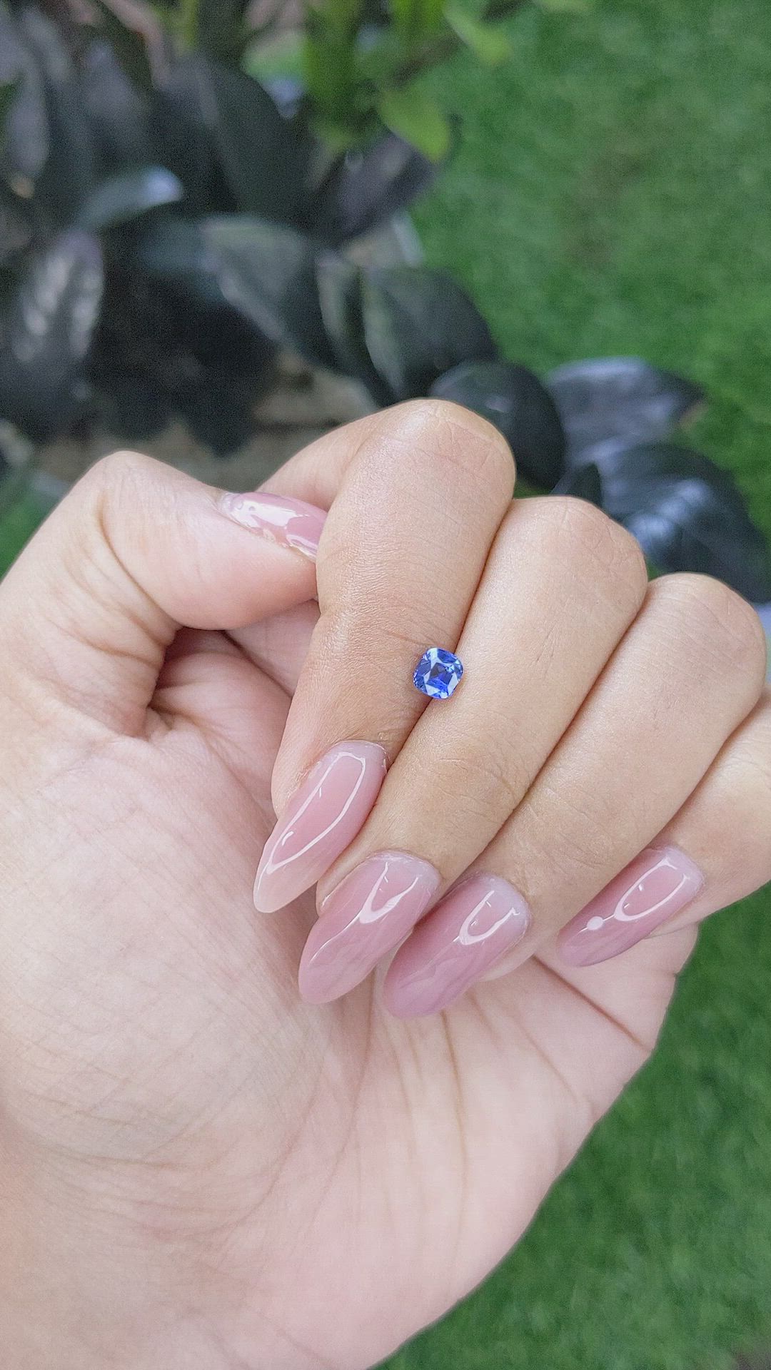 0.59 Ct. Blue Sapphire from Tanzania Size Video