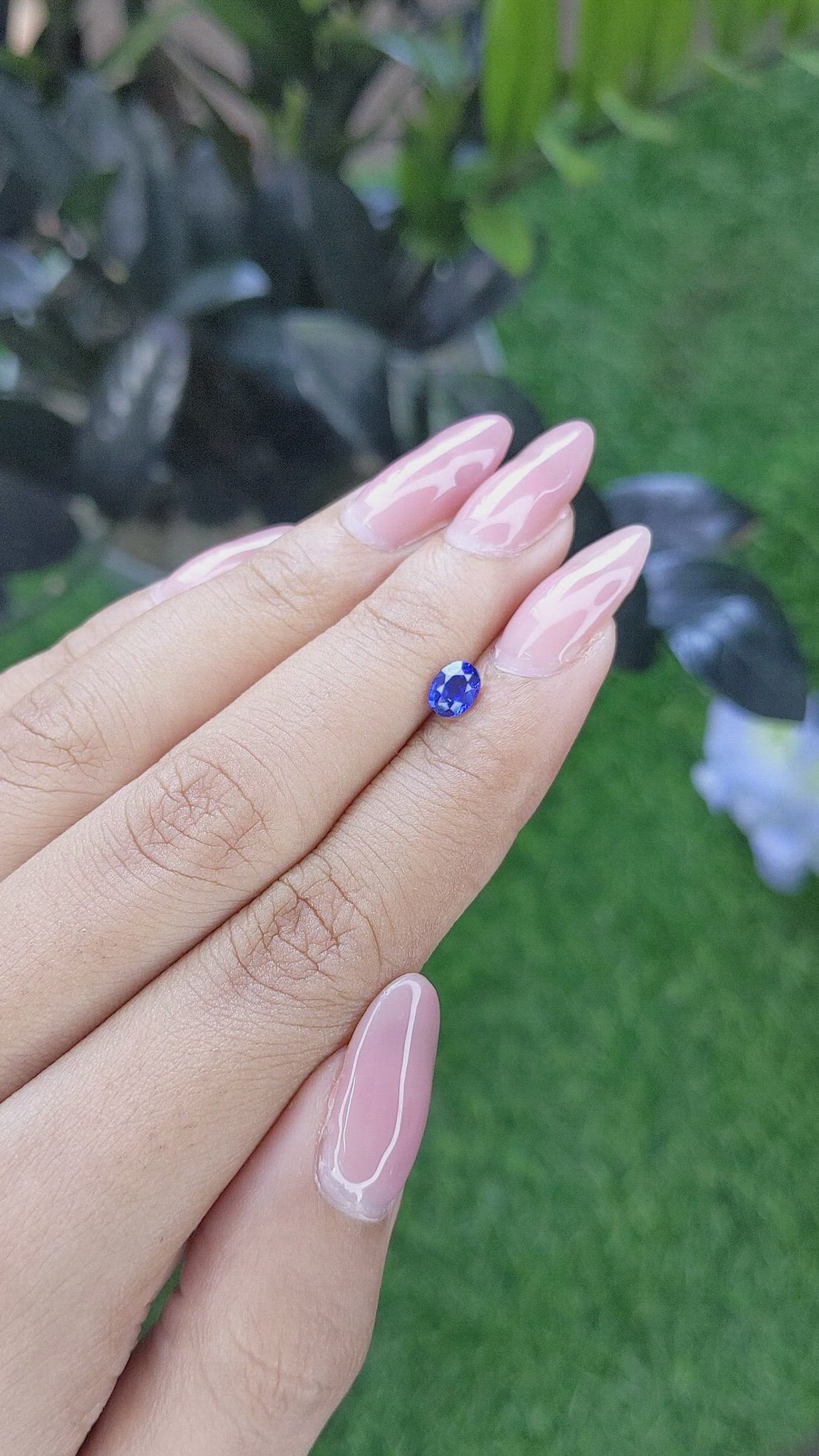 0.61 Ct. Blue Sapphire from Tanzania Size Video