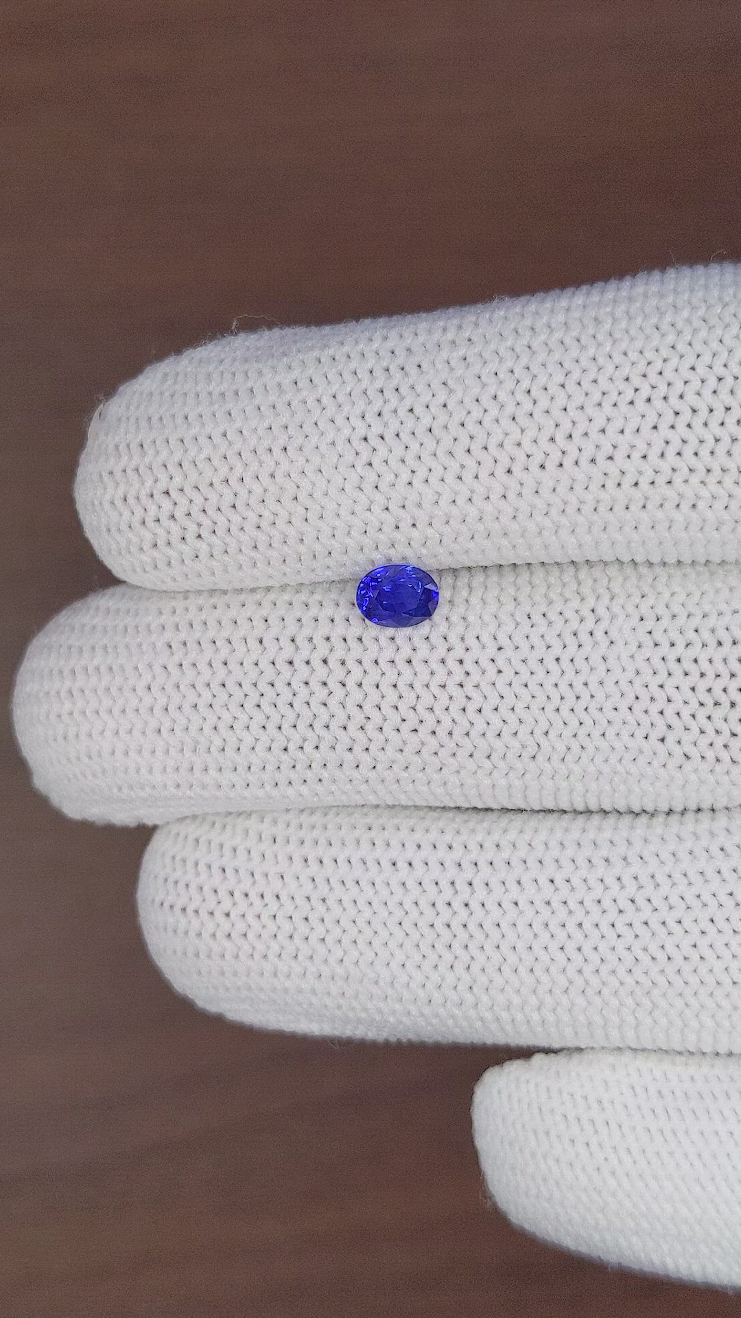 0.61 Ct. Blue Sapphire from Tanzania Size Video
