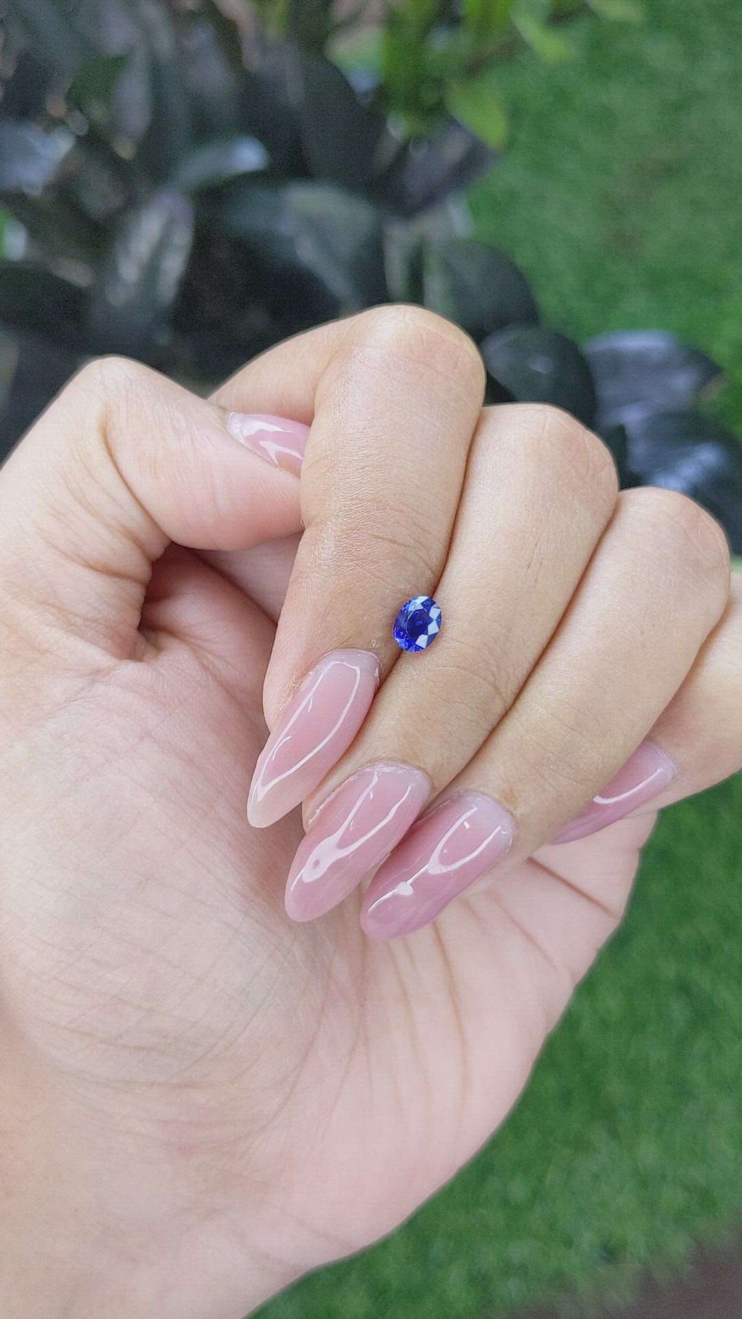 0.61 Ct. Blue Sapphire from Tanzania Size Video