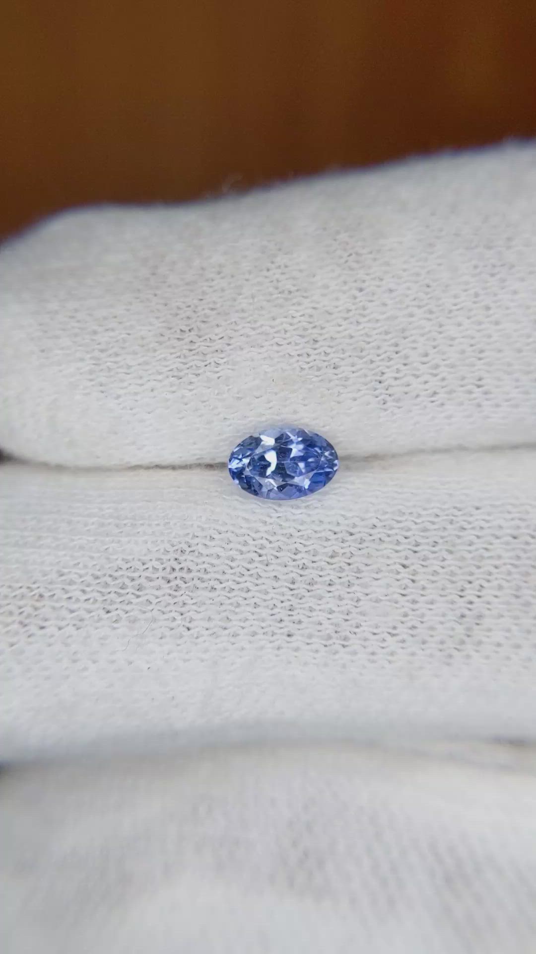 0.59 Ct. Blue Sapphire from Ceylon (Sri Lanka) Size Video
