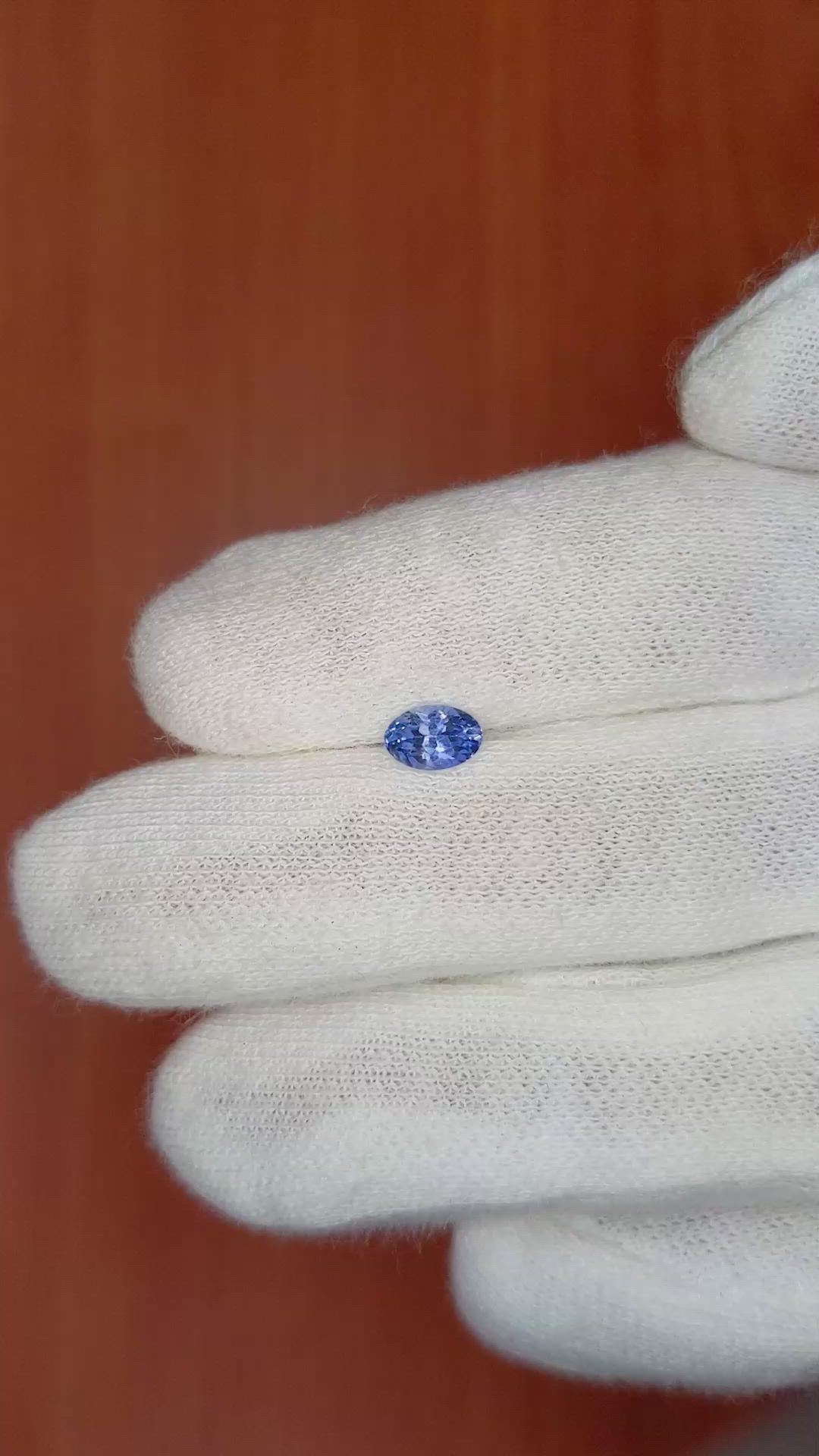 0.59 Ct. Blue Sapphire from Ceylon (Sri Lanka) Size Video