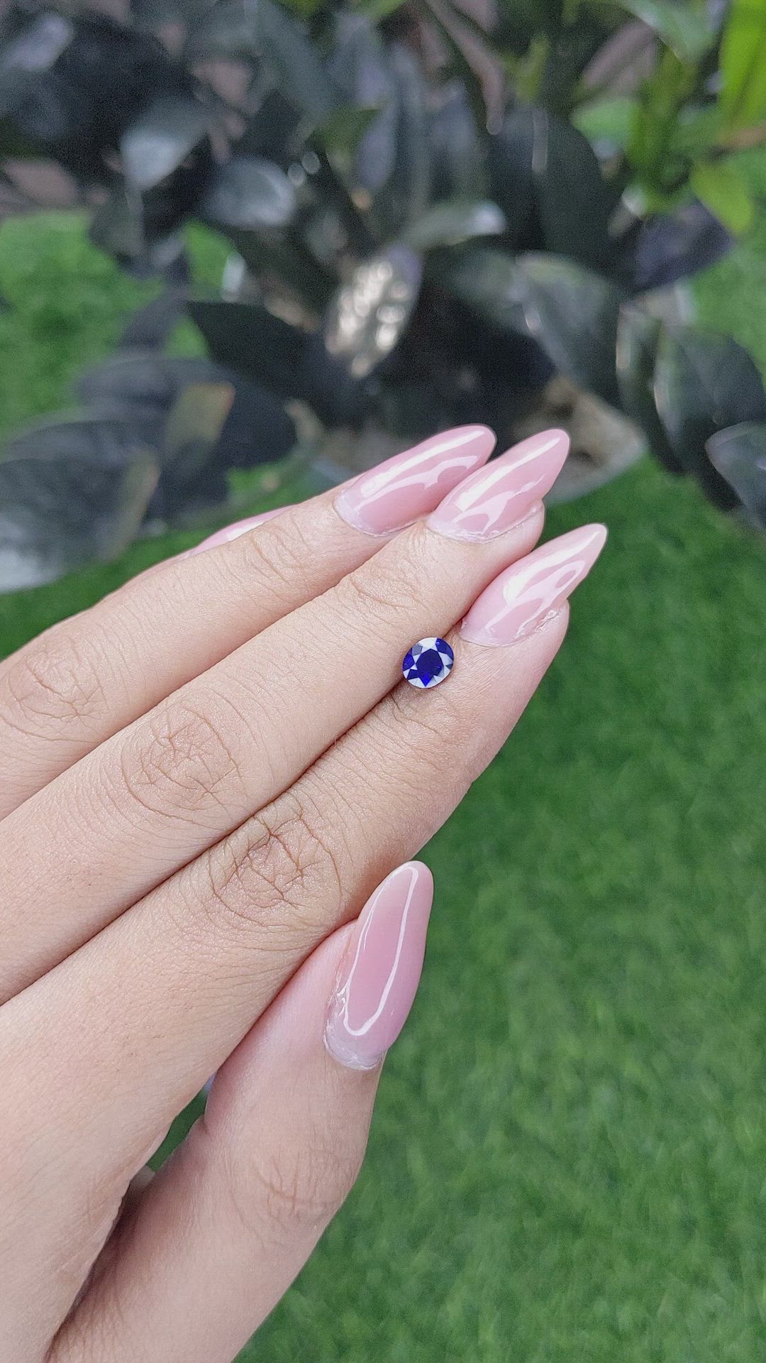 0.75 Ct. Blue Sapphire from Tanzania Size Video