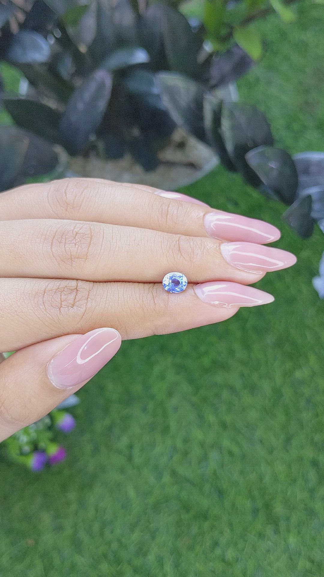 0.91 Ct. Blue Sapphire from Tanzania Size Video