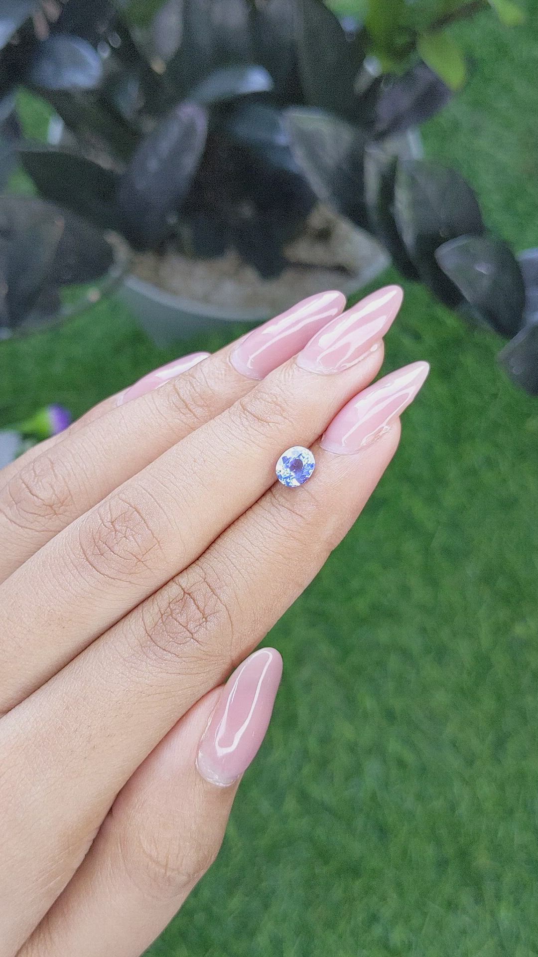 0.91 Ct. Blue Sapphire from Tanzania Size Video