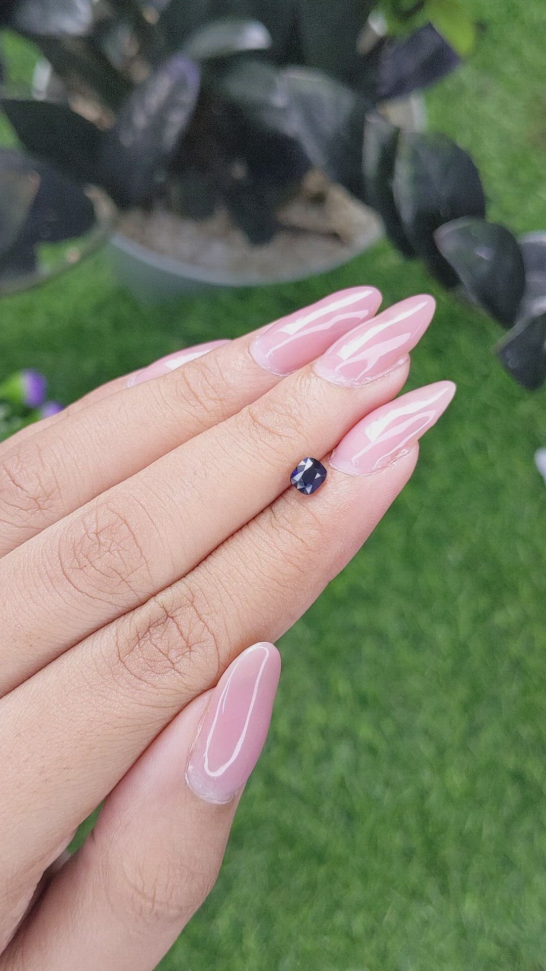 0.63 Ct. Blue Sapphire from Tanzania Size Video