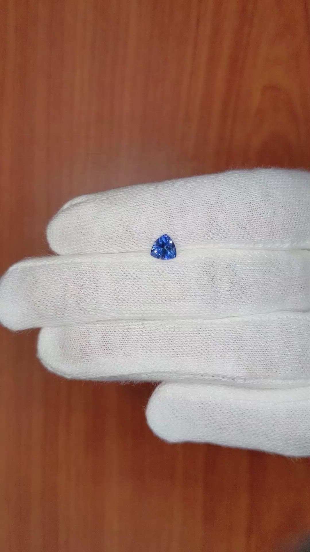 0.63 Ct. Blue Sapphire from Ceylon (Sri Lanka) Size Video