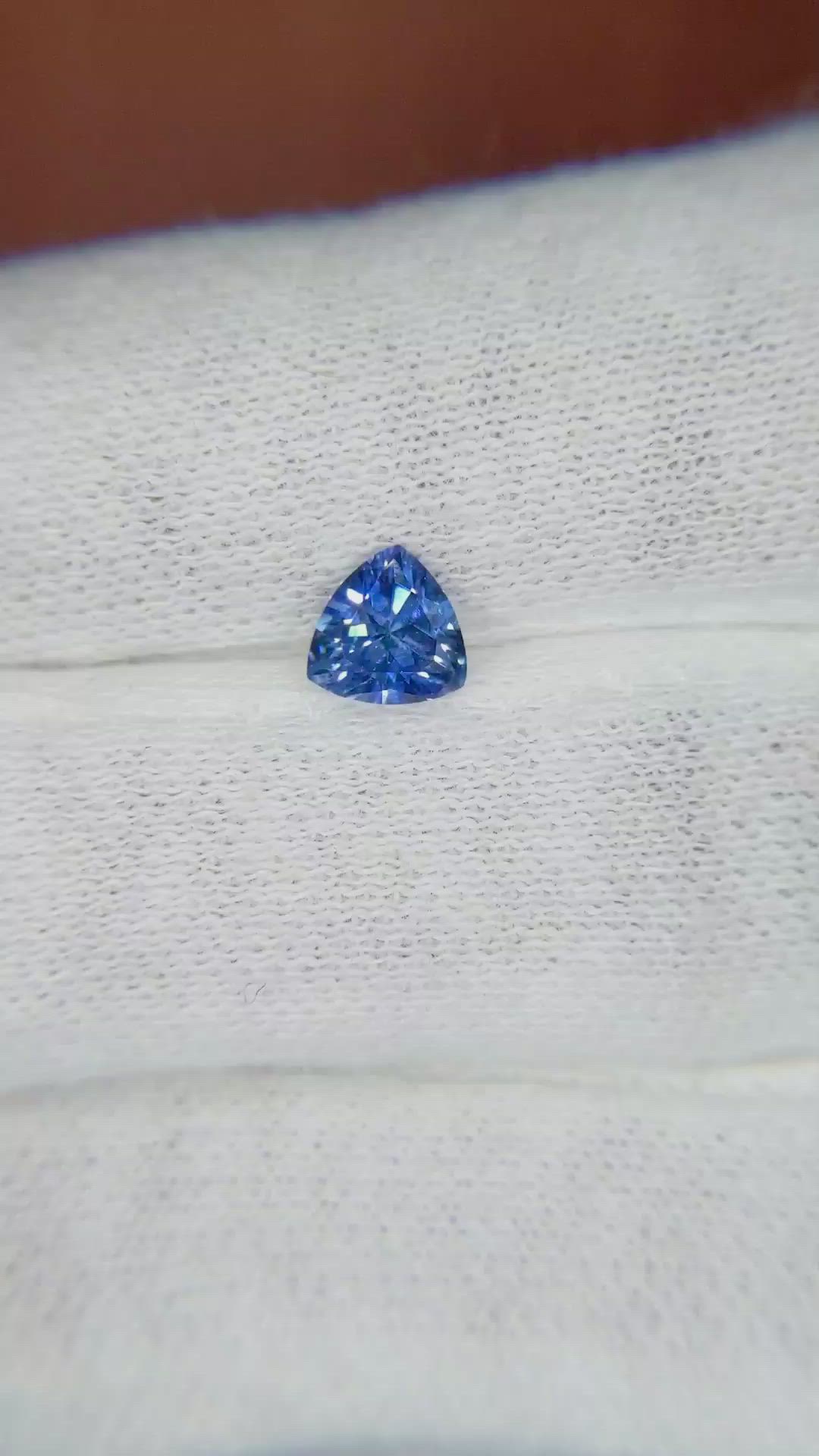 0.63 Ct. Blue Sapphire from Ceylon (Sri Lanka) Size Video