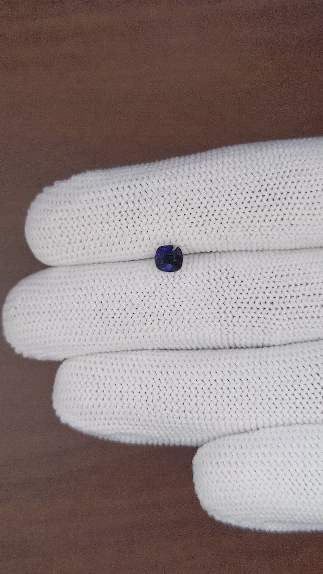 0.70 Ct. Blue Sapphire from Tanzania Size Video