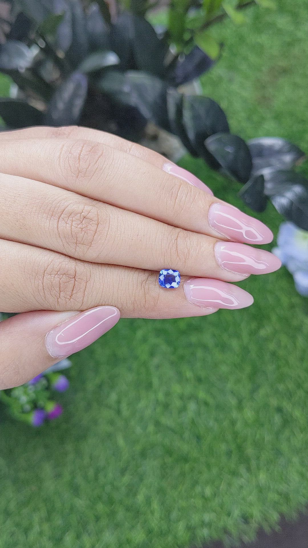 0.83 Ct. Blue Sapphire from Tanzania Size Video