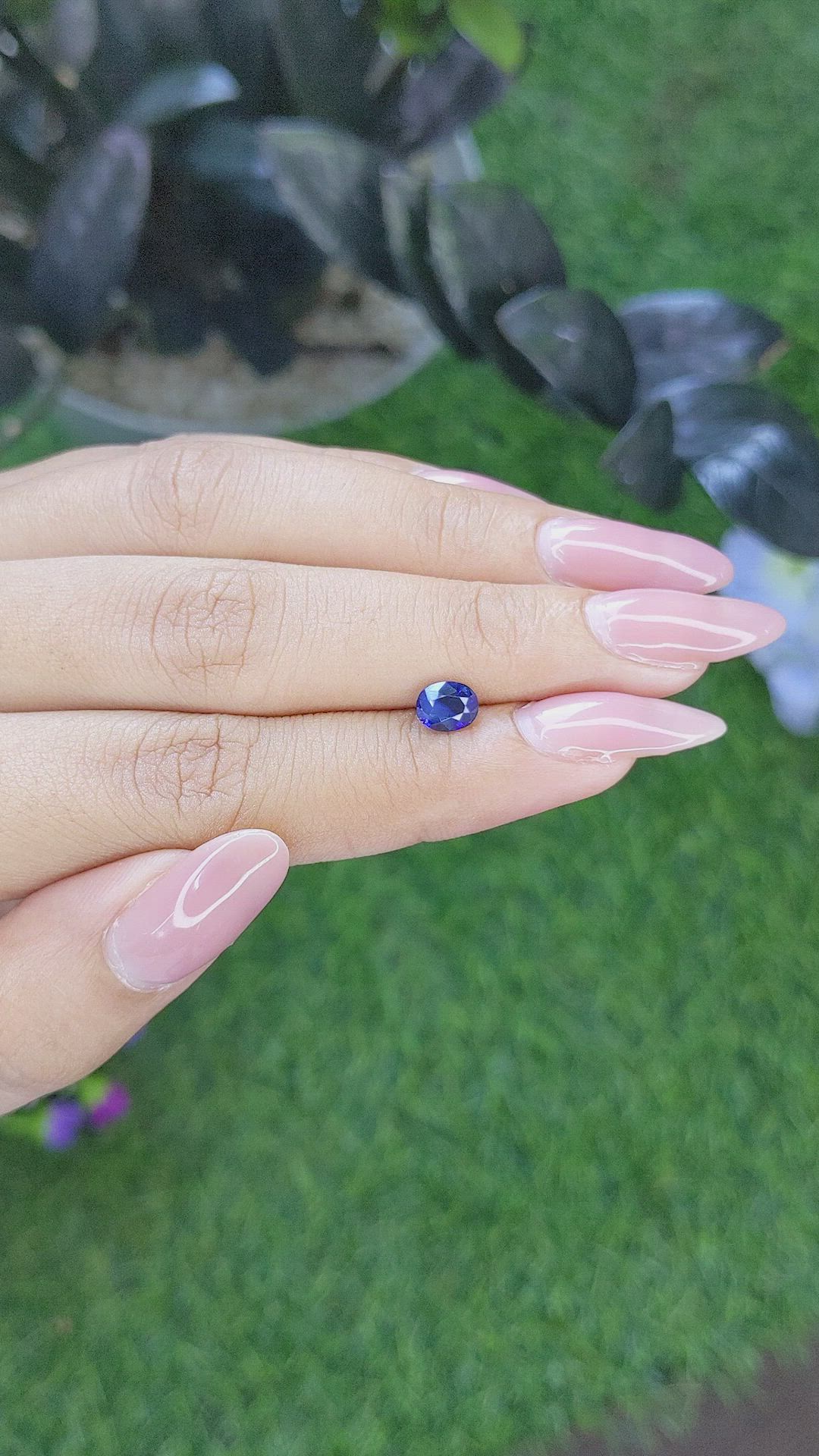 0.95 Ct. Blue Sapphire from Tanzania Size Video