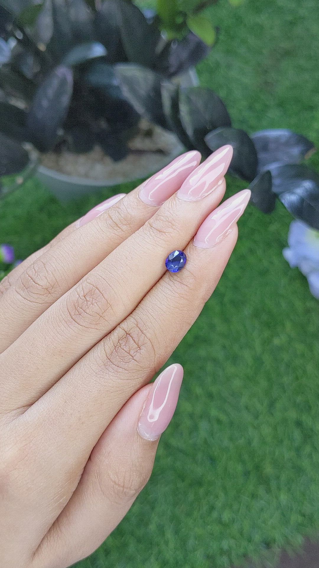 0.95 Ct. Blue Sapphire from Tanzania Size Video