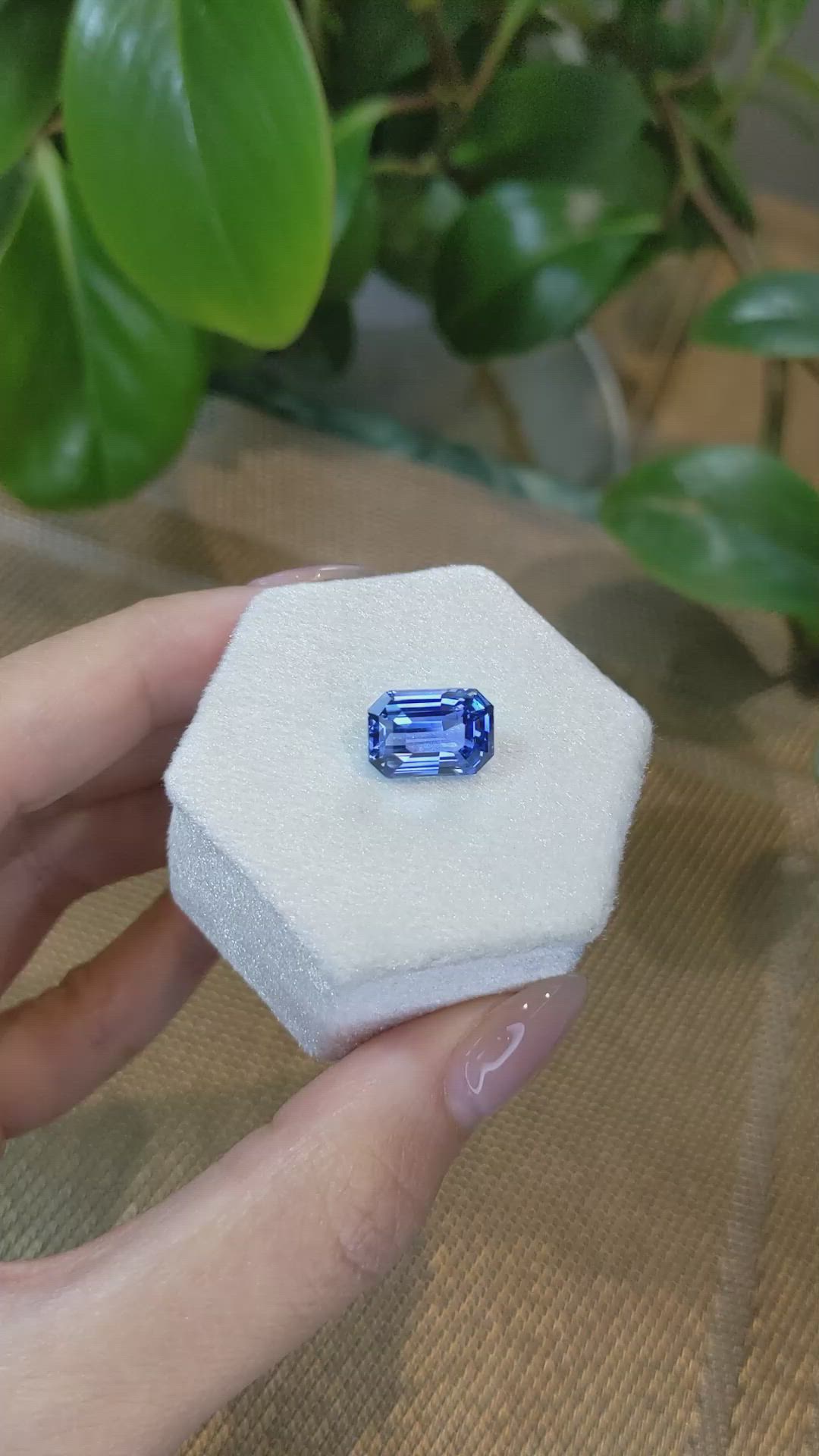 7.61 Ct. Blue Sapphire from Ceylon (Sri Lanka) Size Video