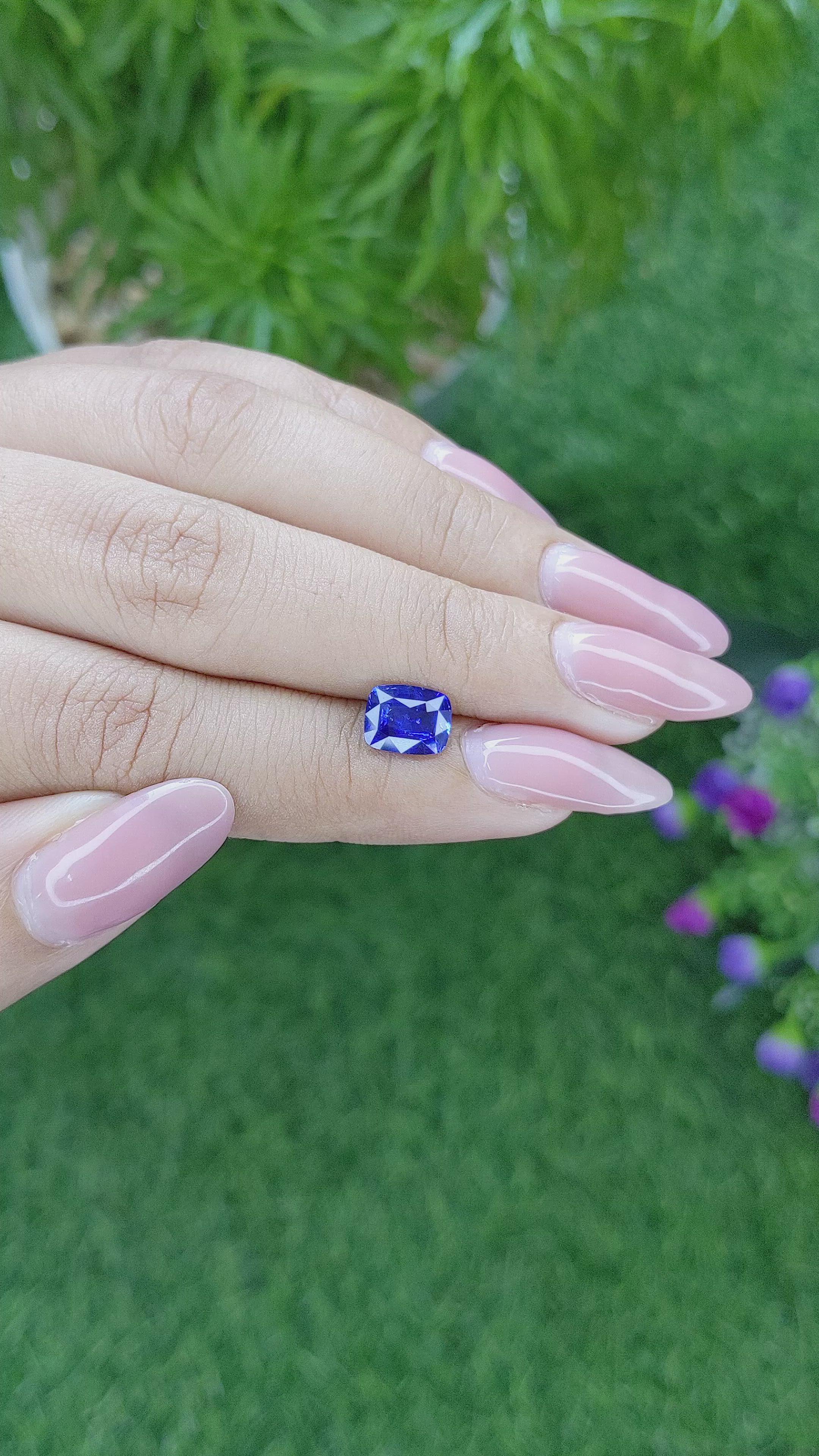 1.68 Ct. Blue Sapphire from Ceylon (Sri Lanka) Size Video