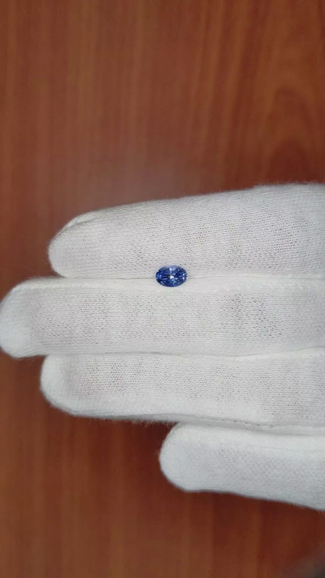 0.62 Ct. Blue Sapphire from Ceylon (Sri Lanka) Size Video