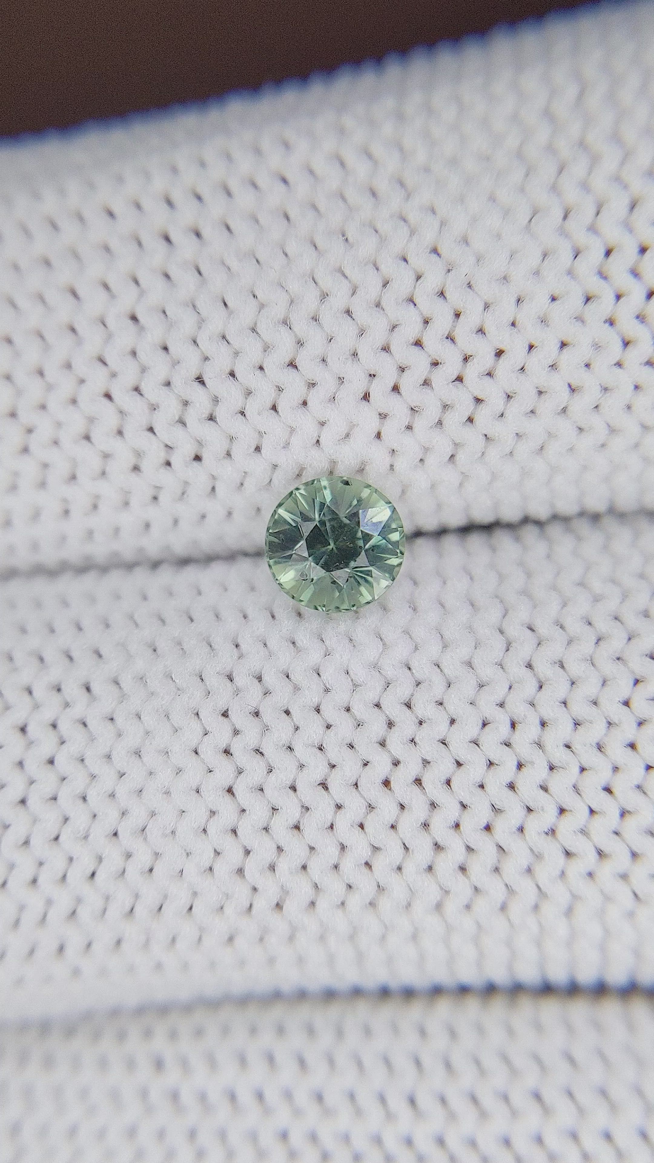 0.76 Ct. Bluish Green Sapphire from Madagascar Size Video