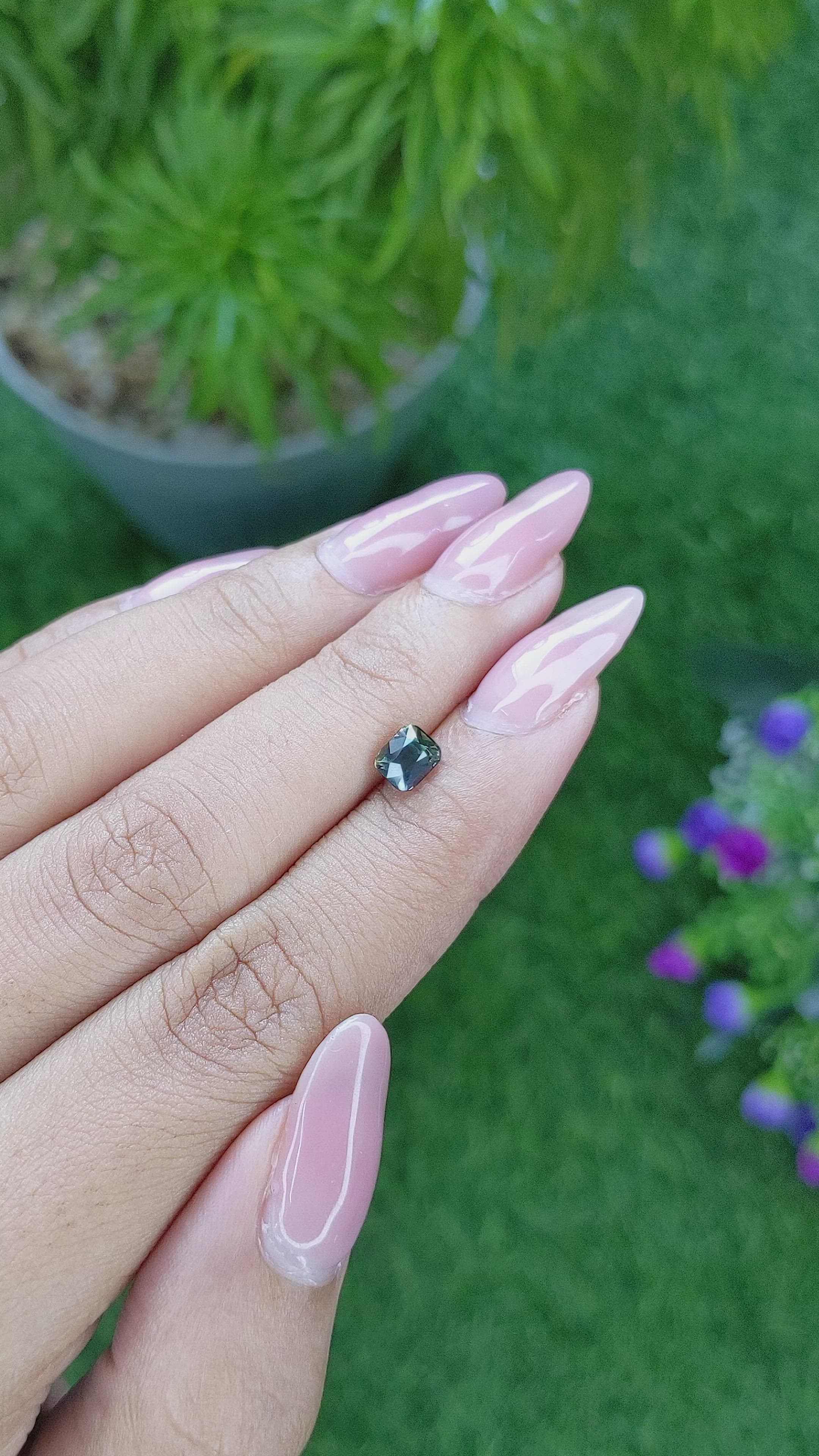 0.93 Ct. Color Change Sapphire from Madagascar Size Video