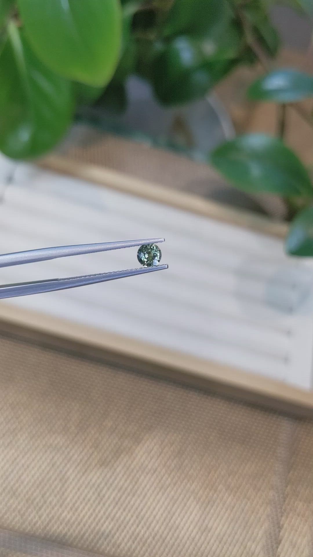 0.47 Ct. Green Sapphire from Madagascar Size Video