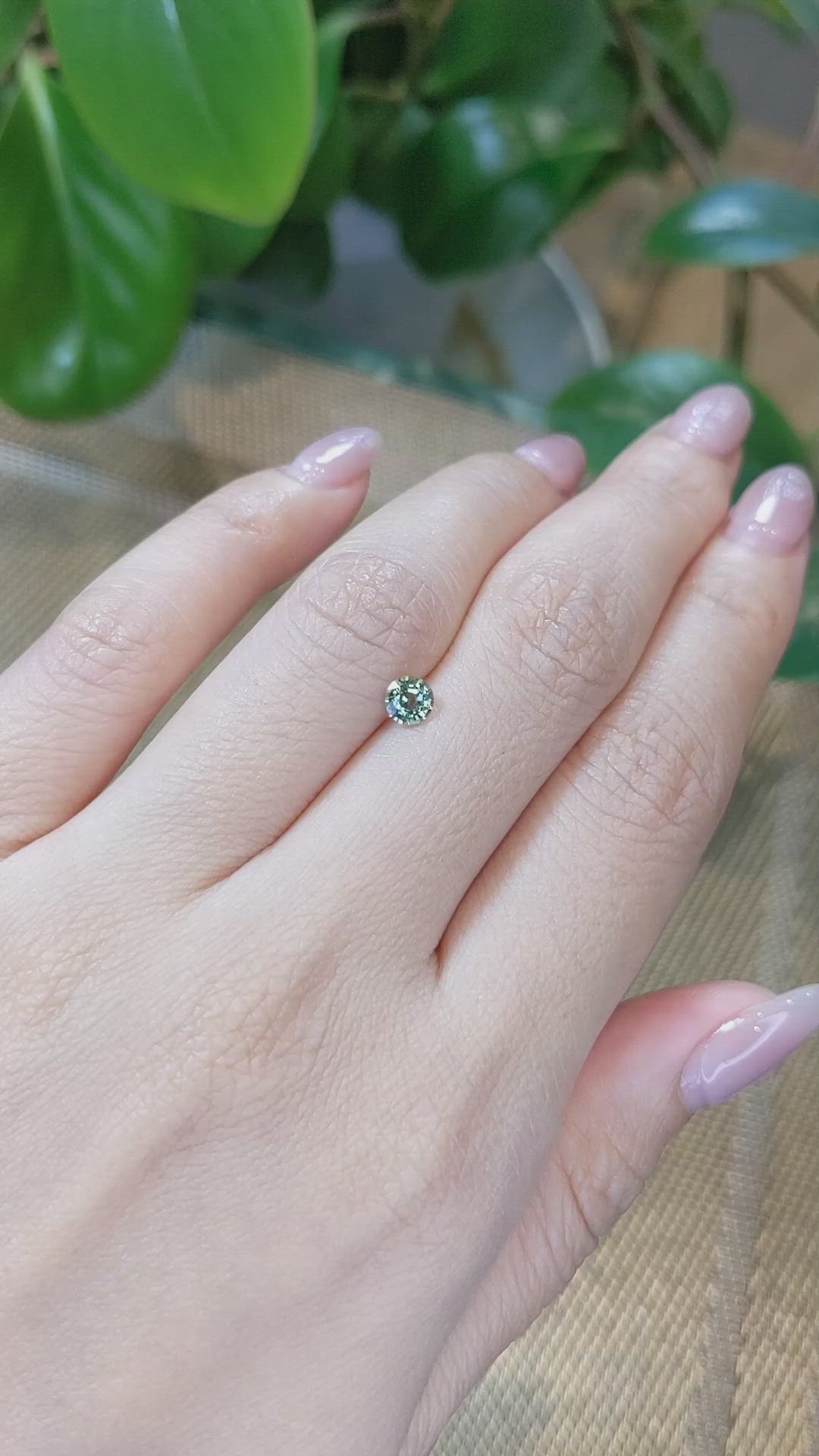 0.47 Ct. Green Sapphire from Madagascar Size Video