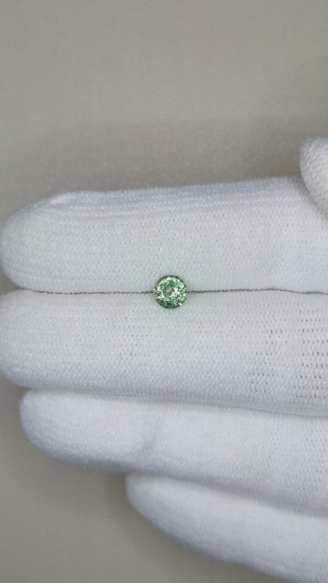 0.47 Ct. Green Sapphire from Madagascar Size Video