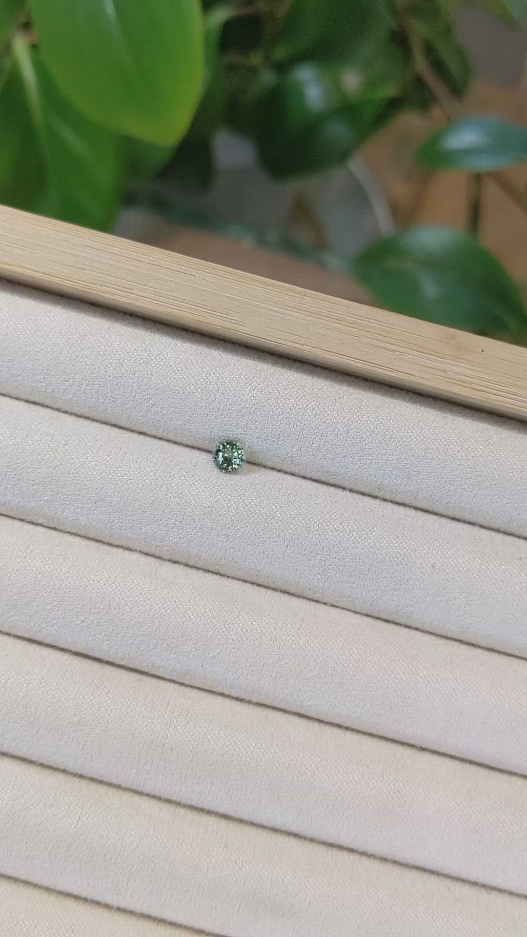 0.47 Ct. Green Sapphire from Madagascar Size Video