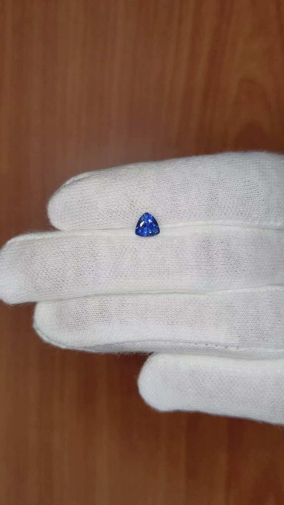 0.62 Ct. Blue Sapphire from Ceylon (Sri Lanka) Size Video