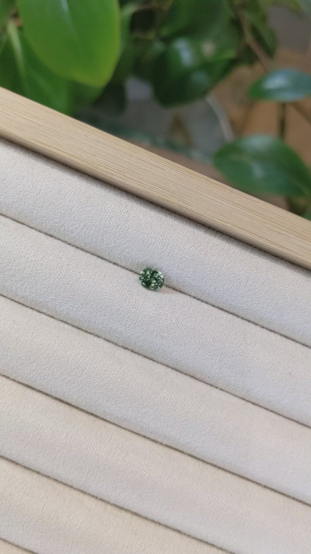 0.69 Ct. Green Sapphire from Madagascar Size Video