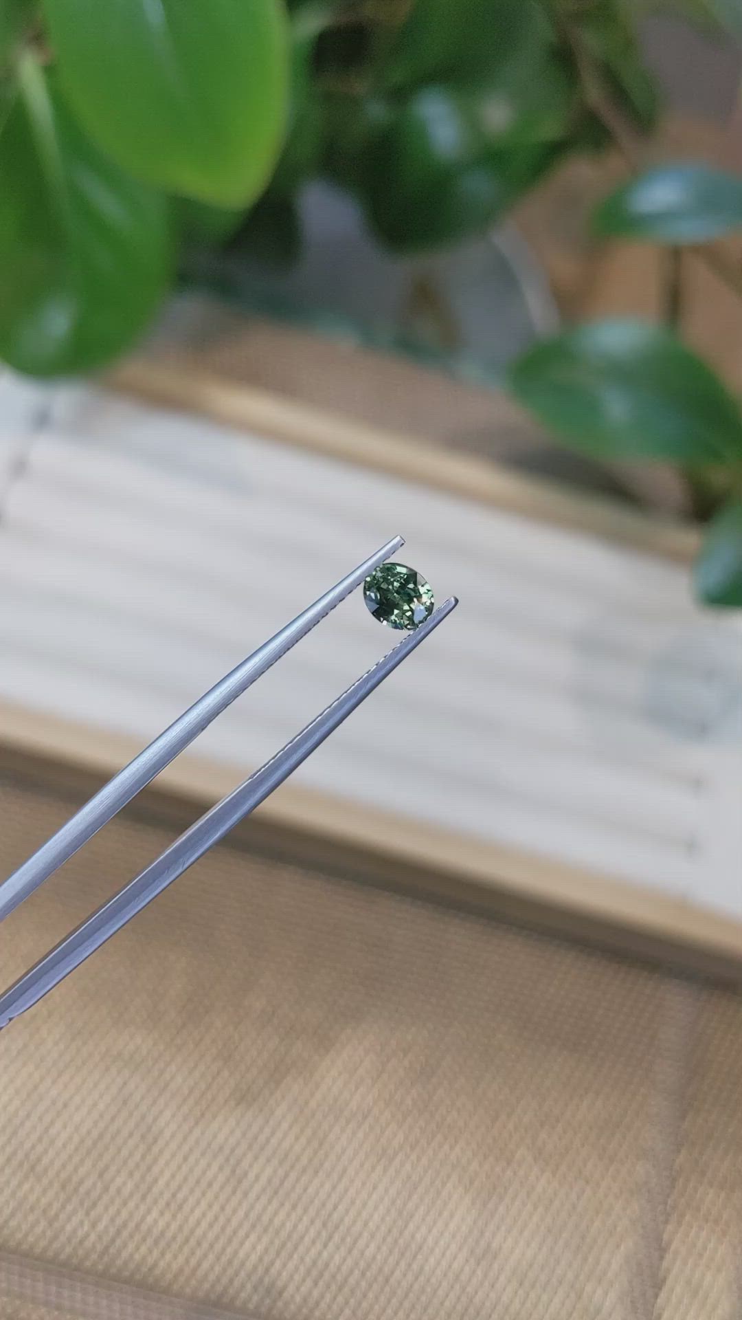 0.69 Ct. Green Sapphire from Madagascar Size Video
