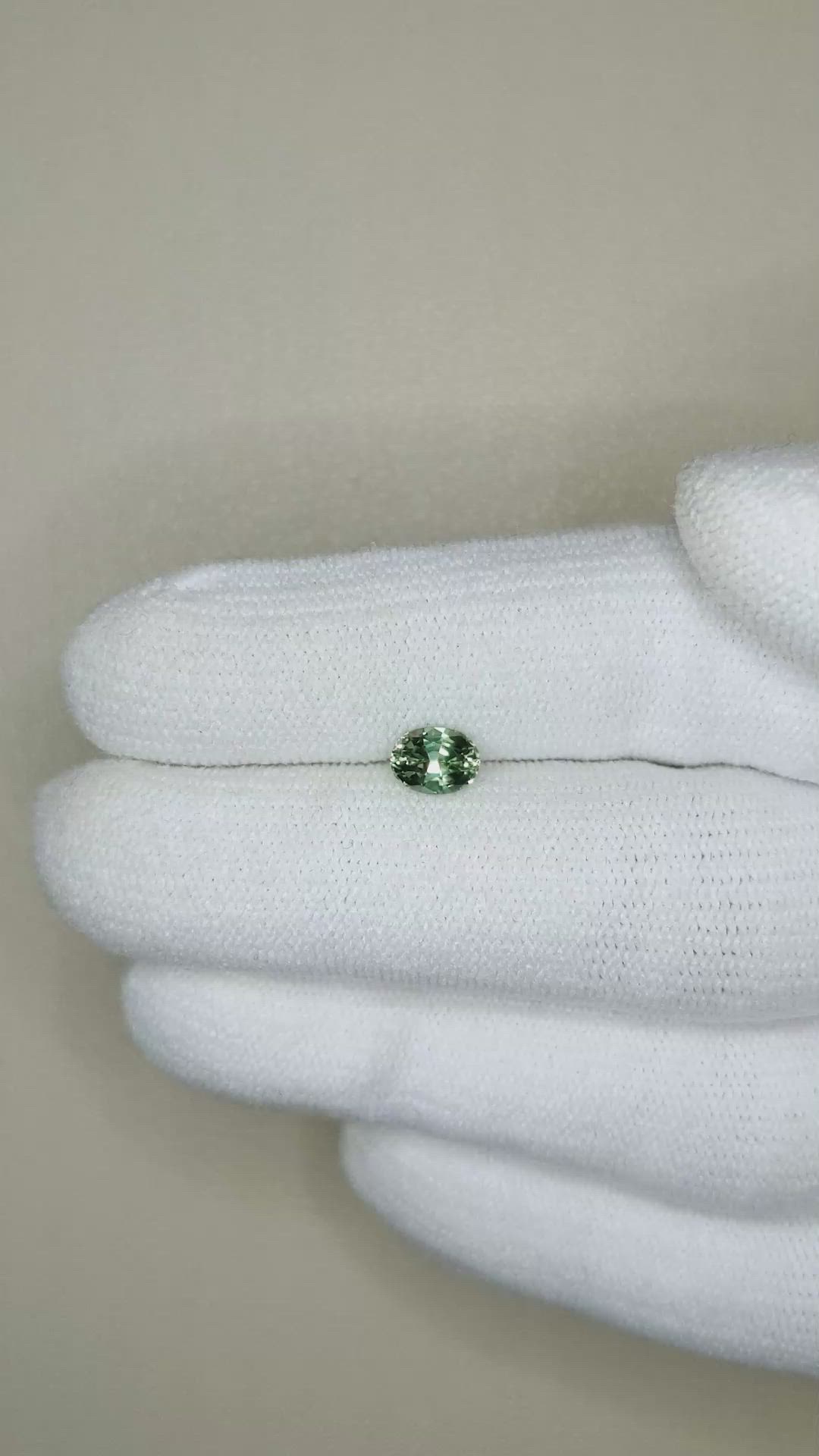 0.68 Ct. Green Sapphire from Madagascar Size Video