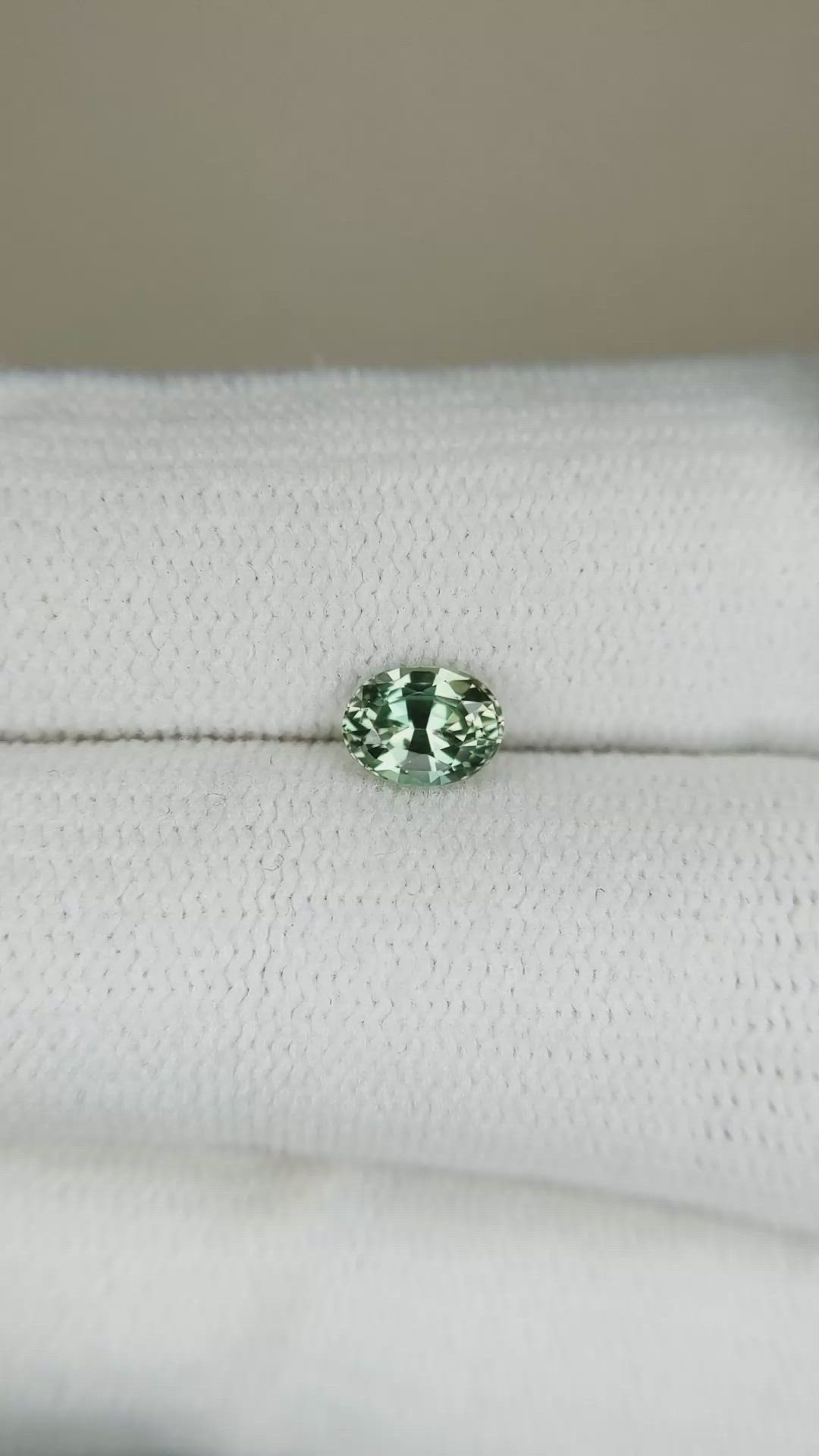 0.68 Ct. Green Sapphire from Madagascar Size Video