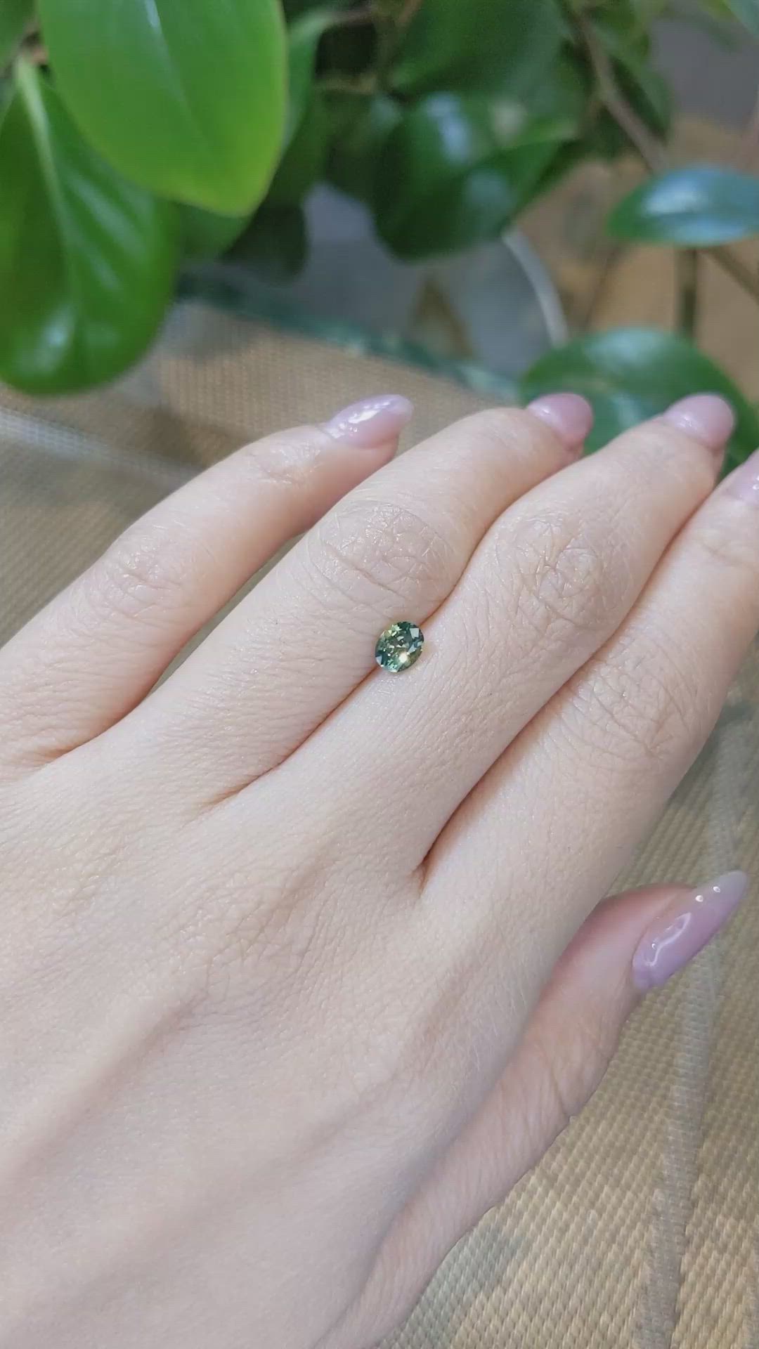 0.64 Ct. Bi Color Sapphire from Madagascar Size Video